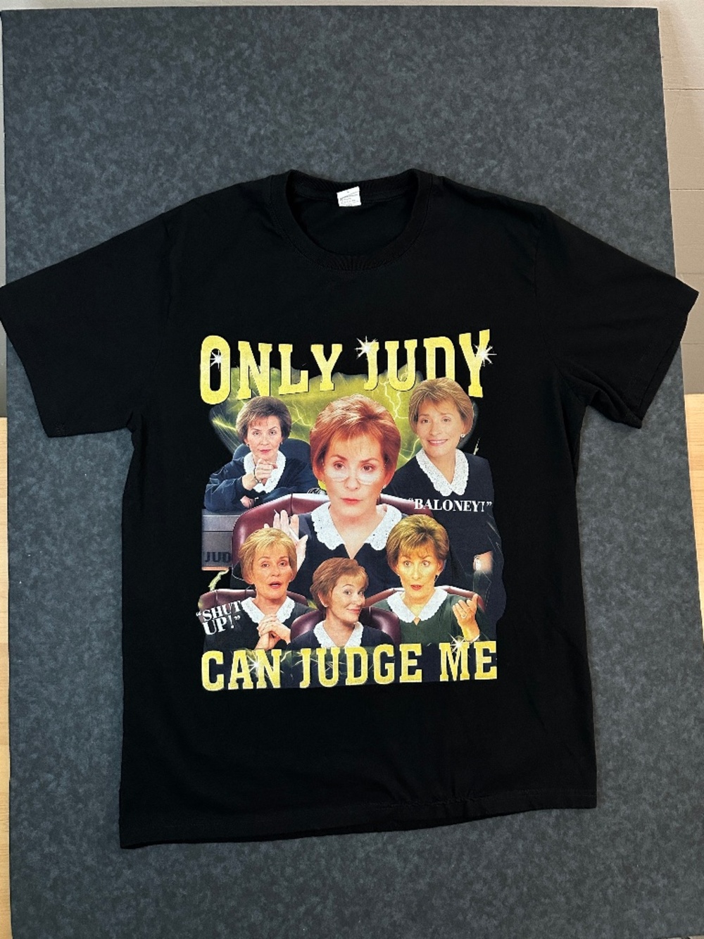 Judge Judy Only Judy Can Judge Me Black Graphic T Shirt Size Large